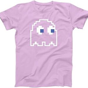 Pacman Ghost Pink Graphic T-Shirt Size Small